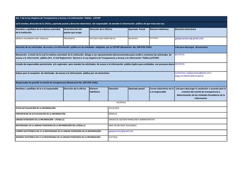 Literal o Responsable de atender la informacion publica