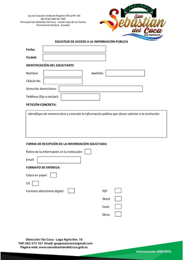 Literal f2 Formulario solicitud acceso a la informacion publica