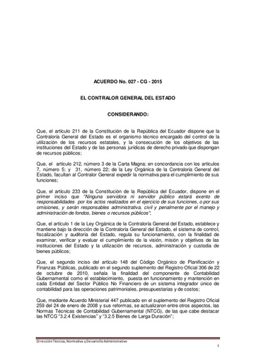 Reglamento General para la Administración, Utilización y Control de los Bienes y Existencias del Sector Público