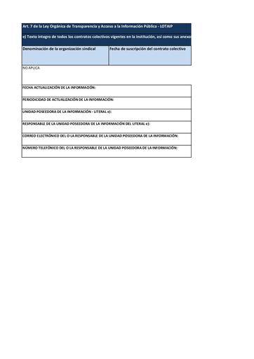 Literal e Texto integro de contratos colectivos vigentes